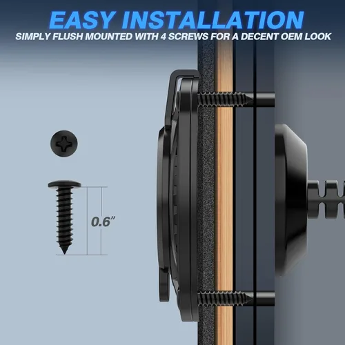 Vista 4 de MICTUNING Enchufe de puerto de CA de 13Amp 125V con cable de extensión integrado de 16 pulgadas y tapa resistente al agua, color negro