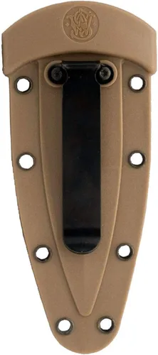 Vista 3 de Smith & Wesson FDE 6.25 pulgadas de alto carbono SS cuchillo para botas con hoja de un solo borde de 2.75 pulgadas y mango de goma