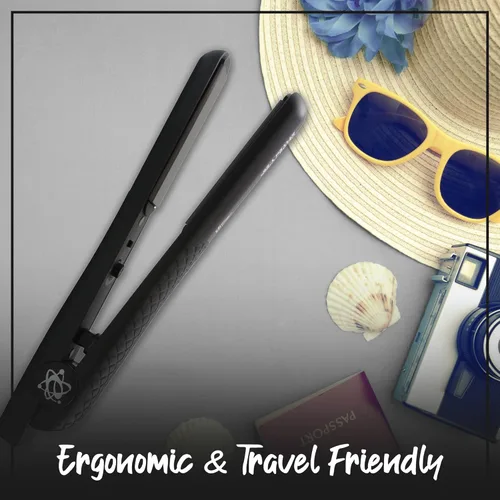 Vista 8 de Evalectric Ultra Turbo Styler - 1.25" Ceramic Flat Iron with Floating Plates - Dual Voltage Hair Straightener - Negative Ion Technology - Travel