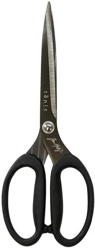 Vista 5 de Tim Holtz Tijeras multiusos, tijeras de titanio de 9.5 pulgadas con borde de hoja micro dentada, herramienta de manualidades antiadherente