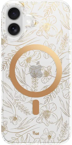 Vista 84 de LONLI Hue - para iPhone 15 Pro [Compatible con Magsafe] - Funda de teléfono floral dorada - [Amortiguador de 360° absorbente de impactos] - Funda