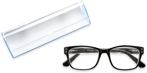 Vista 6 de Foster Grant mens Tristan Pop of Power Bifocal Style Blue Light Square Reading Glasses
