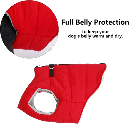 Vista 5 de Geyecete Ropa de bulldog para perro, abrigo acolchado de algodón, chaleco grueso para invierno, chaleco cálido para clima frío, ropa para bulldog