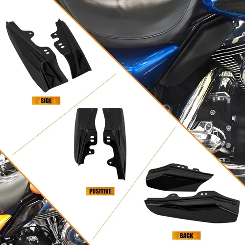Vista 4 de Deflector de calor de aire de marco medio para motocicleta Harley Touring Road King Electra Glide Street Glide Road Glide Ultra Classic 2001-2008