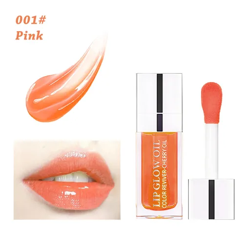 Vista 2 de Aceite de labios voluminoso, brillo labial hidratante, bálsamo labial tintado, cuidado de labios, aceite labial transparente para labios secos