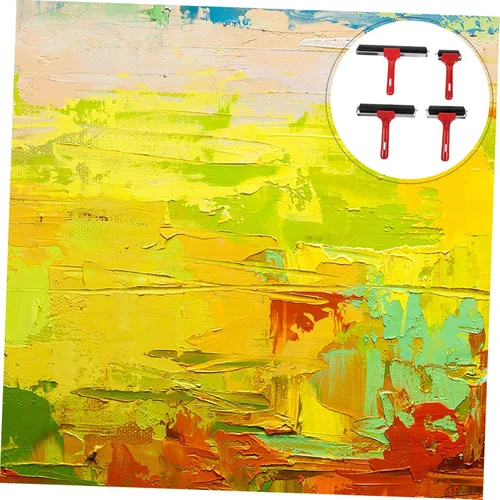 Vista 8 de EXCEART Rodillo de pegamento 4 unids Rodillo de taladro de rodillo de tinta de silicona Rodillos Brayer Estampación Brayer Rodillo de estampado