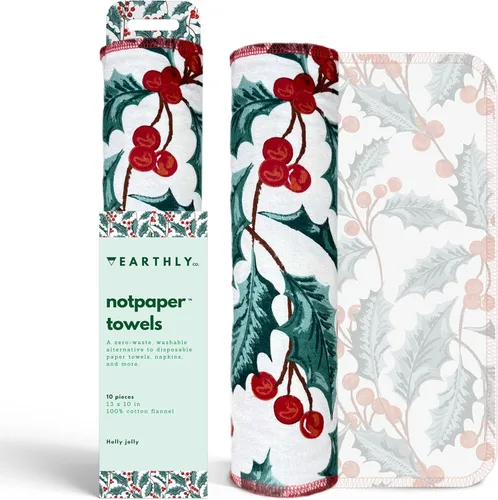 Vista 18 de Toallas de Papel Reutilizables - Paquete de 10 - Rollo de Toallas de Papel de Tela de Algodón Lavables - Servilletas Reutilizables sin Papel de Tela