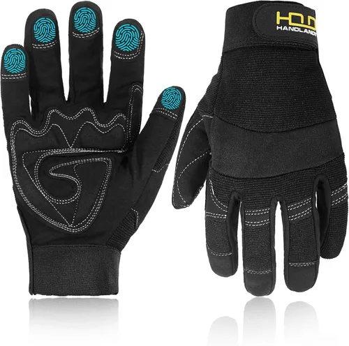 Vista 11 de HLDD HANDLANDY Work Gloves Women, Safety Work Gloves Touchscreen Working Glove for Mechanic, Gardening, Construction, DIY