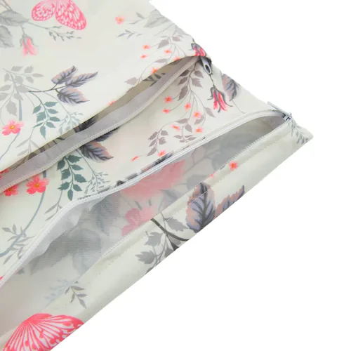 Vista 2 de ALVA ALVABABY - 2 bolsas para pañales de tela húmedos y secos, impermeables, reutilizables, con dos bolsillos con cremallera, para viajes, playa