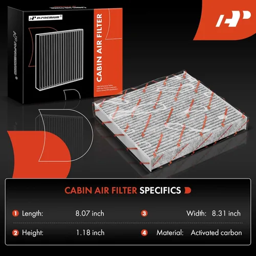 Vista 3 de A-Premium Filtro de aire de motor y cabina de 2 piezas con carbón activado compatible con Honda CR-V CRV 2017-2022, Civic 2016-2021 1.5L