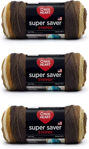 Vista 32 de Red Heart - Hilo Super Saver, color baya, paquete de 3