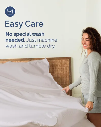 Vista 48 de Sábana encimera de bolsillo profundo, más suave que el algodón egipcio, 1 sábana encimera para colchón tamaño Queen