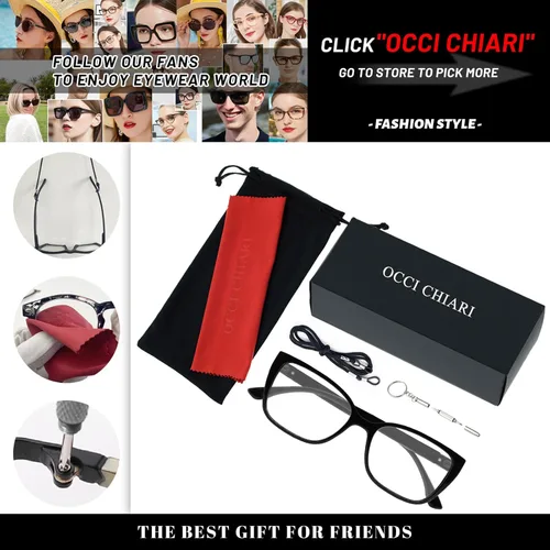 Vista 6 de OCCI CHIARI Gafas de lectura bifocales progresivas para mujer, transición, multifocales, bloqueador azul