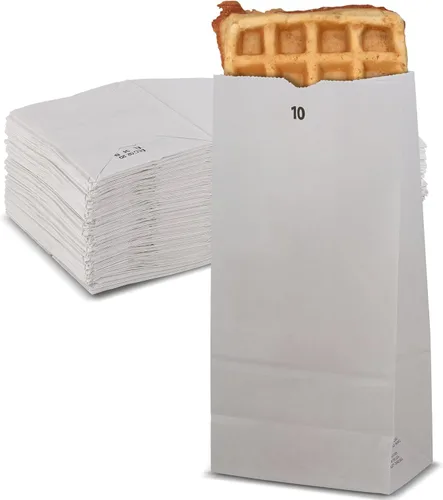 Vista 12 de MT Products Bolsas de almuerzo de 10 libras - Bolsas de papel marrón para comestibles y compras - Paquete de 50
