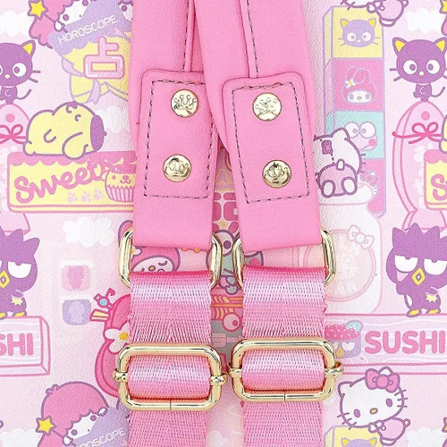 Vista 3 de Loungefly Sanrio Hello Kitty Kawaii Convertible Doble Correa Bolso