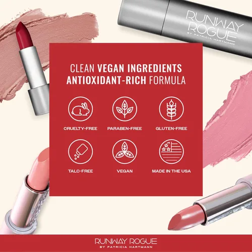 Vista 5 de Runway Rogue 90s Vibe Lápiz labial, Lápiz labial mate hidratante rico en bayas-rojo, 'Celeb