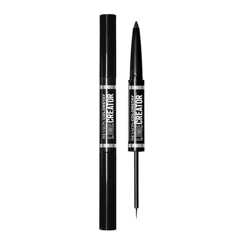 REVLON Delineador líquido y lápiz Kohl ahumado, maquillaje de ojos ColorStay Line Creator, impermeable y resistente a la transferencia, opaca, 0.004