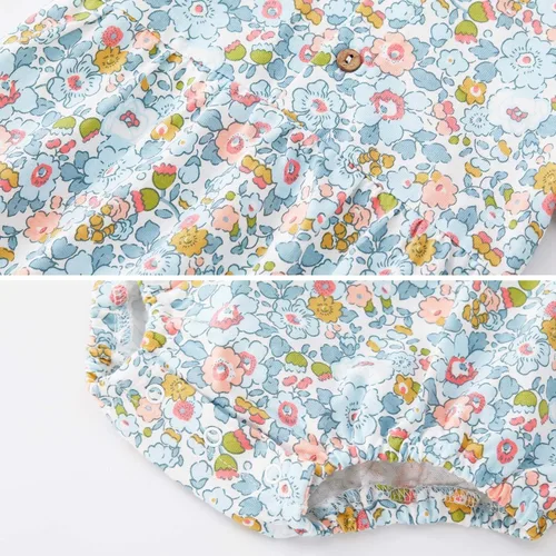 Vista 5 de pureborn Mameluco de algodón súper suave para niñas de 0 a 24 meses