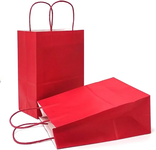 Vista 28 de AZOWA Bolsas de regalo Mini bolsas de papel kraft con asas (4 x 2.4 x 6 pulgadas, negras, 25 unidades)