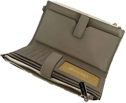 Vista 4 de Michael Kors - Cartera de viaje con doble cremallera de PVC M Blanco brillante