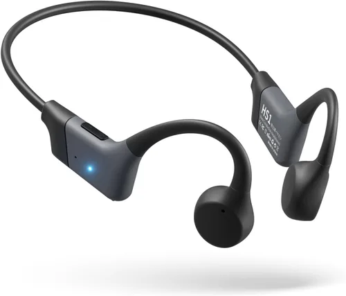 Auriculares de conducción ósea, auriculares de entrenamiento inalámbricos Bluetooth con micrófonos actualizados 2026, 8 horas de reproducción,