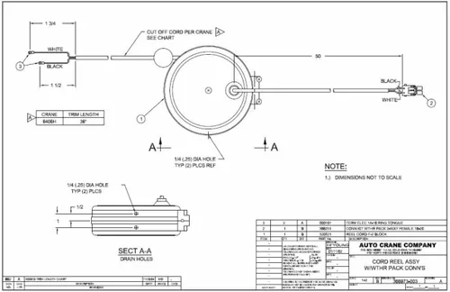 Vista 3 de Auto Crane Conjunto de carrete de cable con paquete de clima