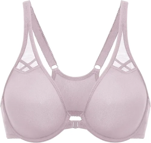 Vista 3 de DELIMIRA Brasier con aros sin costuras y cierre frontal de espalda cruzada para mujer