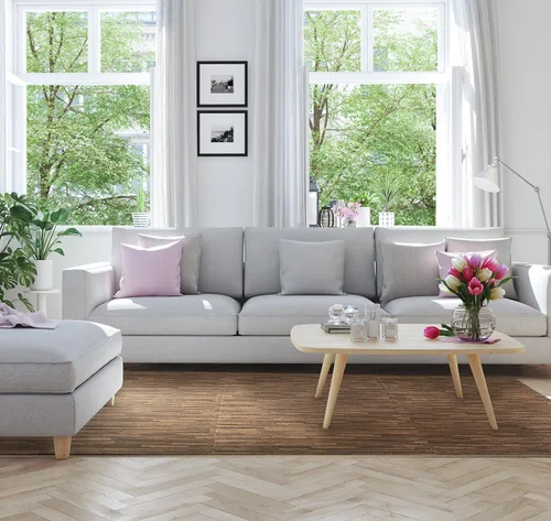 Vista 8 de Sorbus Losetas de suelo de madera veteada, esteras de espuma EVA entrelazadas, losetas de 3/8" de grosor para suelos de madera, esteras de ejercicio