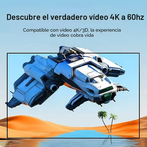 Vista 5 de Interruptor HDMI 4K @60Hz, conmutador HDMI bidireccional BD&M 2 en 1 salida, concentrador HDMI manual compatible con HD compatible con PC portátil