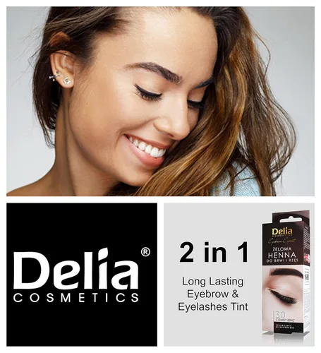 Vista 2 de Delia Cosmetics Pro Color Professional Gel Tinte para cejas Amoníaco - Color libre 3.0 marrón oscuro 0.5 onzas