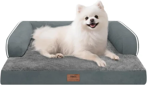Vista 79 de Cama ortopédica extra grande para perros impermeable: cama de espuma viscoelástica para perros XL y extra grandes, sofá sofá, lavable con funda