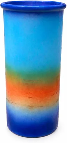 Handmade USA Ocean Blue VASE - 9" H x 4.5" W Perfect Pottery Wedding Gift Individually Signed by Award-Winning Artist Judith Stiles in Cape Cod