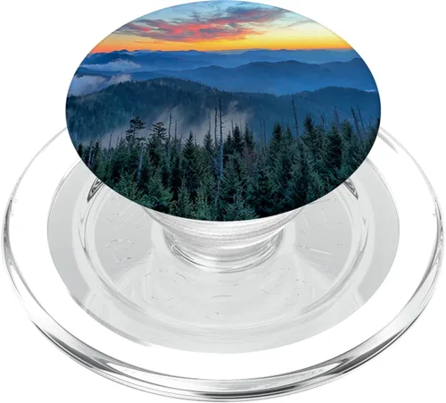 Vista 8 de Great Smoky Mountains National Park NC TN - PopSockets intercambiables para senderismo, campamento