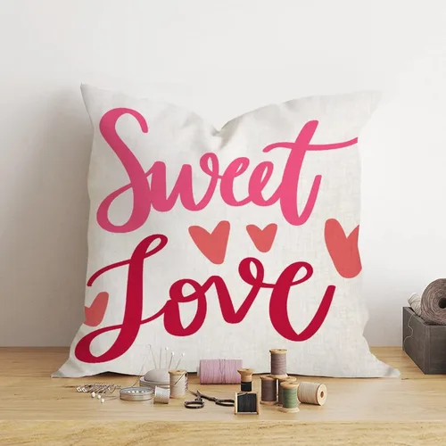 Vista 2 de Funda de almohada romántica para el día de San Valentín, funda de cojín para boda, compromiso, aniversario, decoración del hogar, sofá, sala
