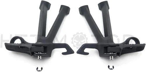 Vista 6 de MT390-022 - Soporte de clavija de pie de pasajero trasero negro compatible con Suzuki Gsx-R Gsxr1000 2007 2008