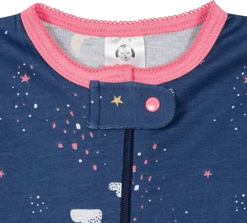 Vista 6 de Gerber Pijama con pies para bebé niña, paquete de 4