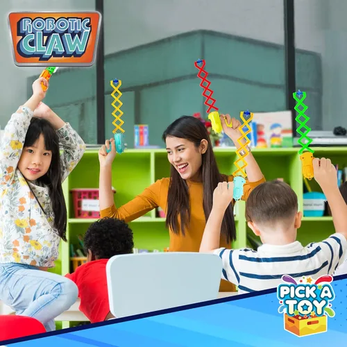 Vista 3 de Juguete robótico de garra para niños, juego de 3 agarradores robóticos, divertido e interactivo, a partir de 3 años