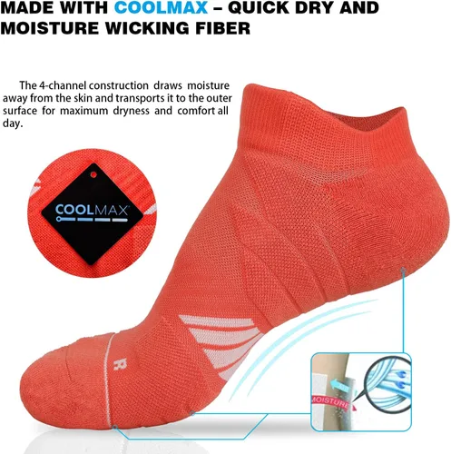 Vista 2 de Calcetines Coolmax deportivos antiampollas que absorben las ampollas sin costuras antiolor