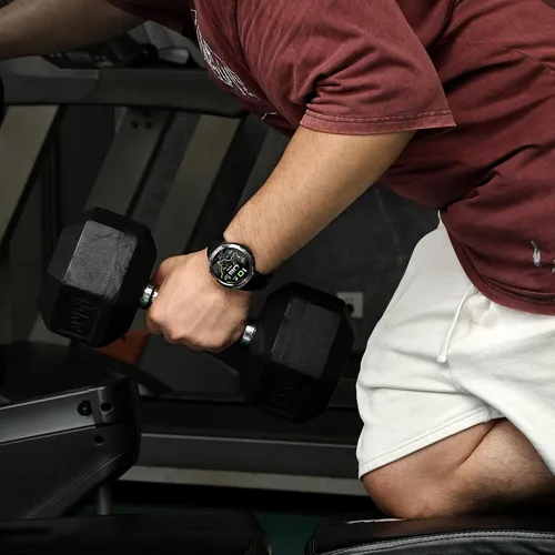 Vista 14 de Relojes inteligentes militares para hombres GPS incorporado 3ATM Cuero negro