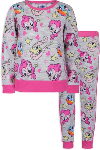 My Little Pony Girls Sweatshirt and Jogger Set for Little and Big Kids - PinkGrey