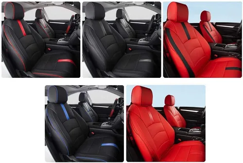 Vista 9 de Juego completo personalizado de fundas de asiento para Mazda CX-3 2018 5 asientos cuero asiento cojín protector negro