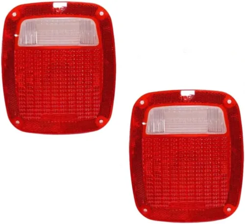 Para Jeep Wrangler 1987-2006 (TJ) Par de cubiertas de lente de luz trasera con juntas y tornillos para lado del conductor y del pasajero CH2808106