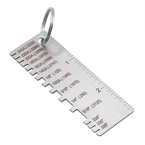 Debaishi Calibre de Grosor de Alambre/Lámina de Metal de Acero Inoxidable Herramienta de Inspección de Tamaño Galvanizado, Calibre de Grosor de