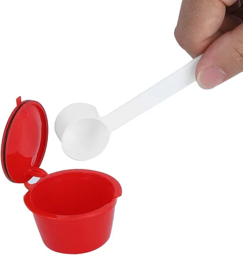 Vista 7 de Plplaaoo Paquete de 6 cápsulas de café reutilizables compatibles con Nescafe Dolce Gusto – Cápsulas de café recargables con cepillo de limpieza