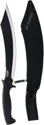 Vista 4 de Schrade Delta Class Decimate Parang Full Tang Machete with Stainless Steel Blades and TPR Handles for Outdoor Survival, Camping and Bushcraft