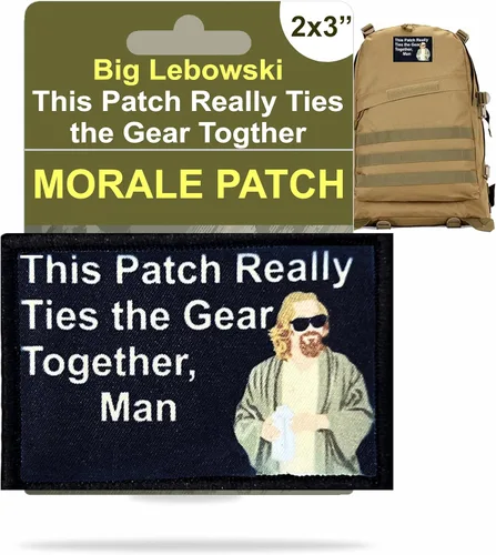 Parche de moral para alfombra Big Lebowski. Perfecto para tu equipo táctico militar del ejército, mochila, gorra de béisbol de operador, portador de