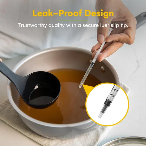 Vista 2 de Jeringa 0.04 fl oz sólo con punta Luer Slip, 100 jeringas de Care Touch (sin aguja)