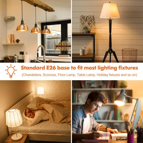 Vista 6 de Bombillas LED, bombillas LED A19 equivalentes a 100 W, 13 W, 2700 K, blanco cálido, 1500 lúmenes, no regulables, brillantes, E26 Edison bombillas