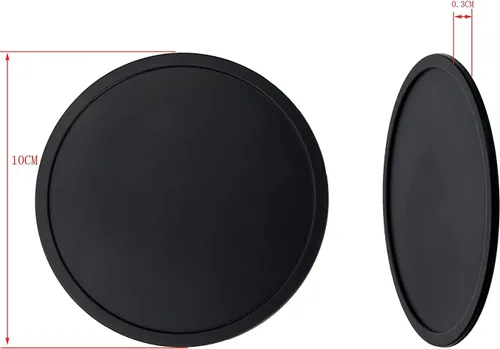 Vista 3 de ONLYKXY 3 posavasos de silicona de 3.93 pulgadas, posavasos redondos para bebidas, café, té (negro)