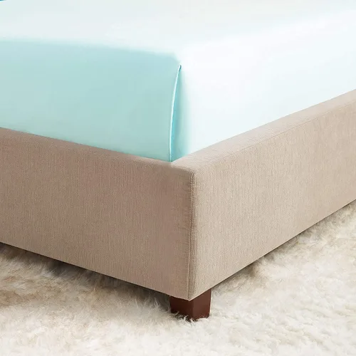 Vista 6 de Sábana bajera ajustable de 18 a 21 pulgadas con bolsillo extra profundo para colchón alto, sábana de microfibra de doble cepillado suave y sedosa